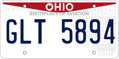 OH license plate GLT5894