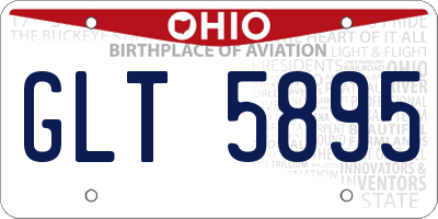 OH license plate GLT5895