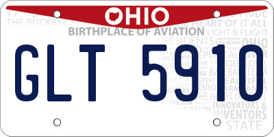 OH license plate GLT5910