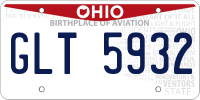 OH license plate GLT5932