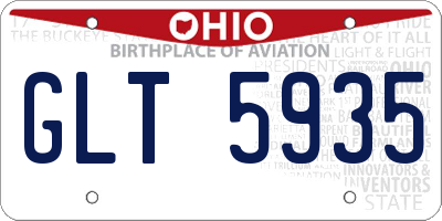 OH license plate GLT5935