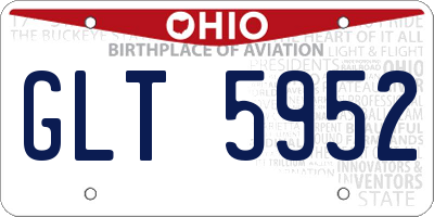 OH license plate GLT5952