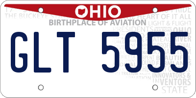 OH license plate GLT5955