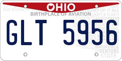 OH license plate GLT5956