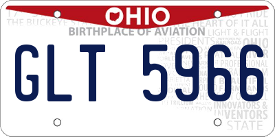 OH license plate GLT5966