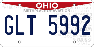 OH license plate GLT5992
