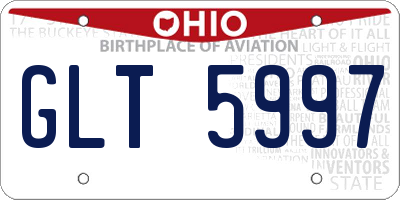 OH license plate GLT5997