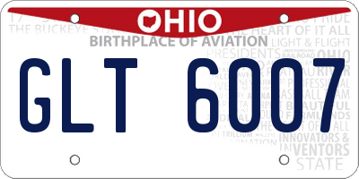 OH license plate GLT6007