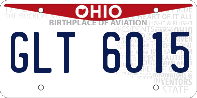 OH license plate GLT6015
