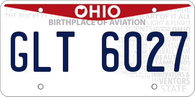 OH license plate GLT6027