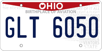 OH license plate GLT6050