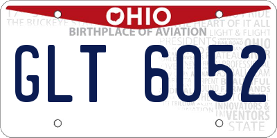 OH license plate GLT6052