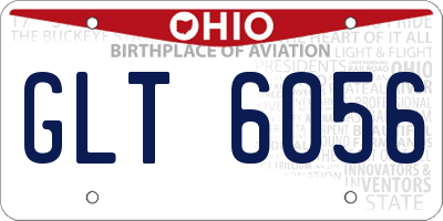OH license plate GLT6056