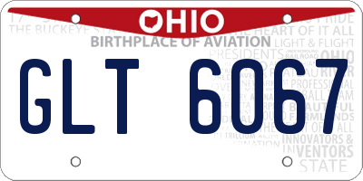 OH license plate GLT6067
