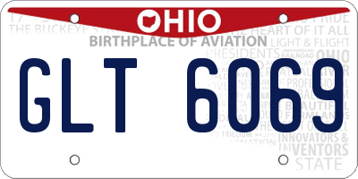 OH license plate GLT6069