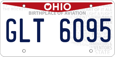 OH license plate GLT6095