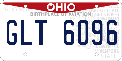 OH license plate GLT6096