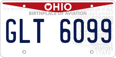 OH license plate GLT6099