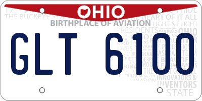 OH license plate GLT6100