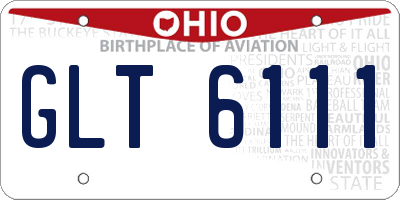 OH license plate GLT6111