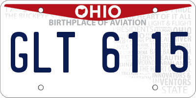 OH license plate GLT6115