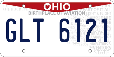 OH license plate GLT6121