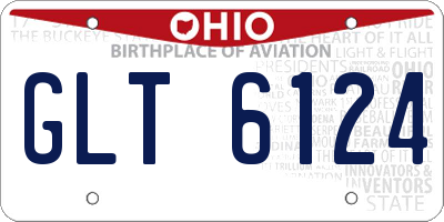OH license plate GLT6124