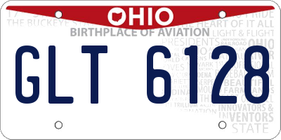 OH license plate GLT6128