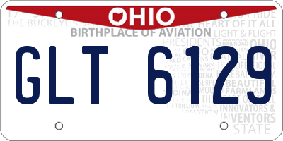 OH license plate GLT6129