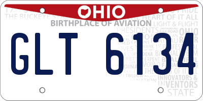 OH license plate GLT6134