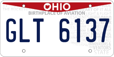 OH license plate GLT6137