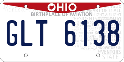 OH license plate GLT6138