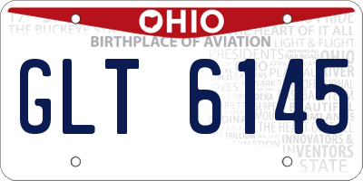 OH license plate GLT6145
