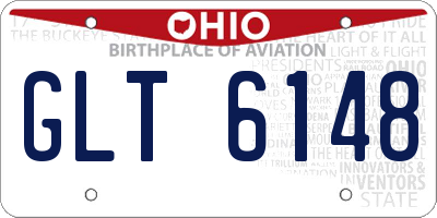 OH license plate GLT6148