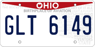 OH license plate GLT6149