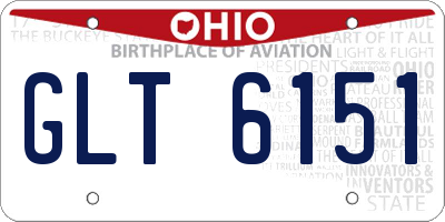 OH license plate GLT6151