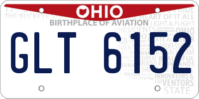OH license plate GLT6152