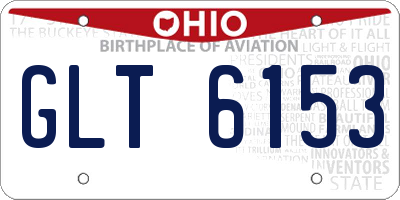 OH license plate GLT6153