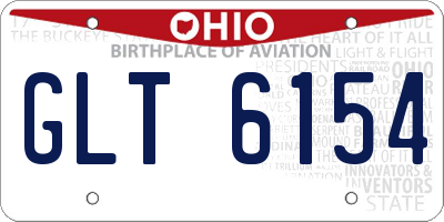 OH license plate GLT6154