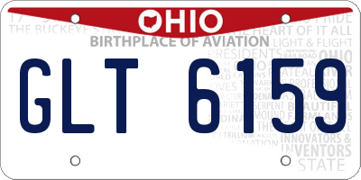 OH license plate GLT6159