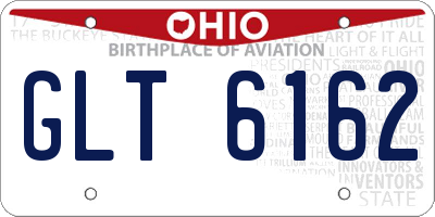 OH license plate GLT6162