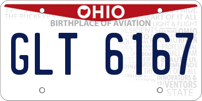OH license plate GLT6167