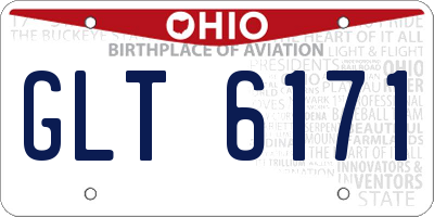 OH license plate GLT6171
