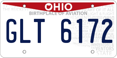 OH license plate GLT6172