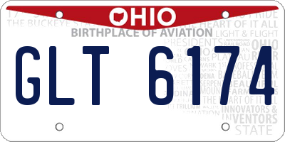 OH license plate GLT6174