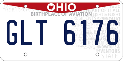 OH license plate GLT6176