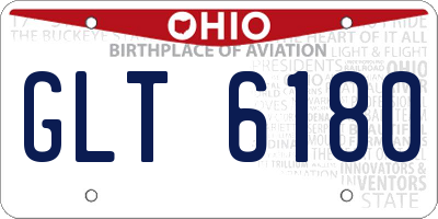 OH license plate GLT6180