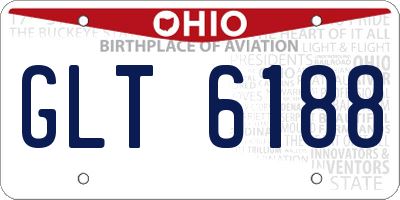 OH license plate GLT6188