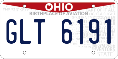 OH license plate GLT6191