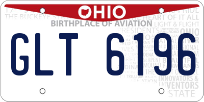 OH license plate GLT6196